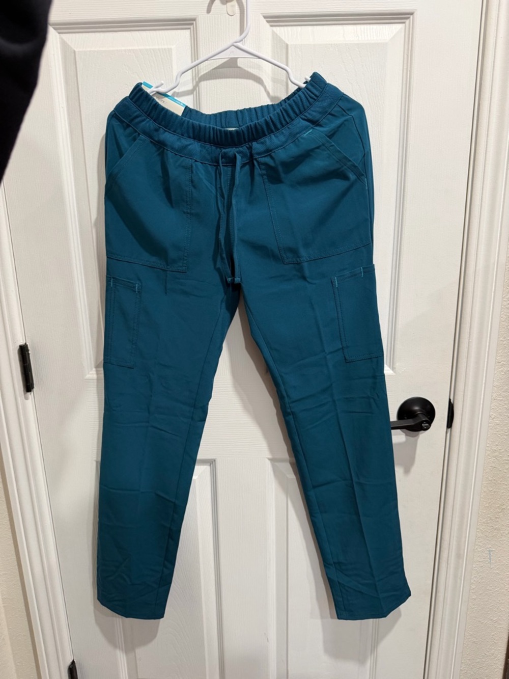 Teal scrub Pants with Drawstring Waist